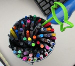 A small portion of Georgelle's sharpies.