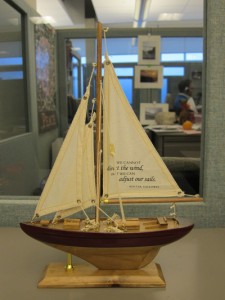 Tim's sailboat.