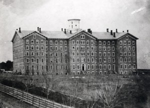 The very first Old Main in 1859. Photo courtesy of the Penn State Alumni Library.
