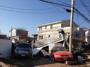 Some of the damage inflicted by Hurricane Sandy.