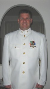 Me in full dress uniform prior to the Navy Ball.
