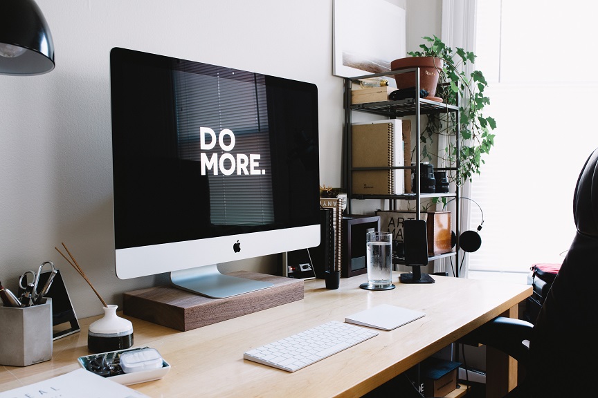 computer screen with text reading "Do More"