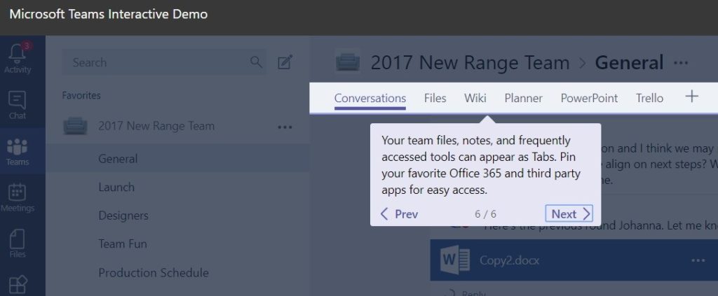 Office 365 Teams Conversations