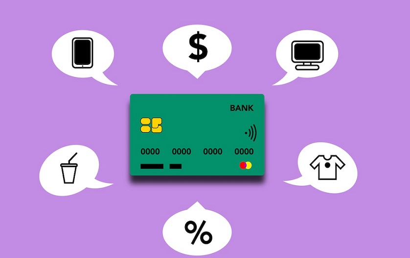 Credit card and financial symbols